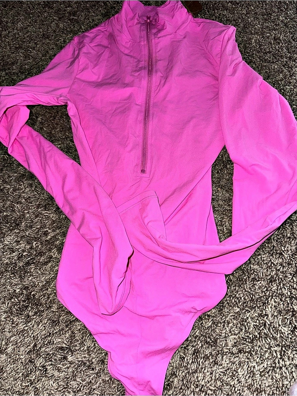 SKIMS Fits Everybody Zip Front Bodysuit Pink